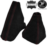 RED STITCH REAL SUEDE GEAR & HANDBRAKE GAITER FITS AUDI 100 C4 1991-1997