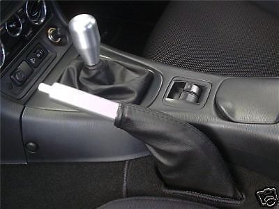 FITS MAZDA MX5 MK1 GEAR + HANDBRAKE GAITER BLACK LEATHER CUSTOM NEW MADE IN UK