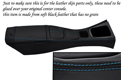 blue stitch FITS MAZDA MX5 MK2 MIATA 01-05 CENTRE CONSOLE & ARMREST LTHR COVERS