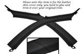 BLACK STITCH FITS AUDI TT MK1 COUPE 98-06 2X WINDSCREEN PILLAR LEATHER COVERS