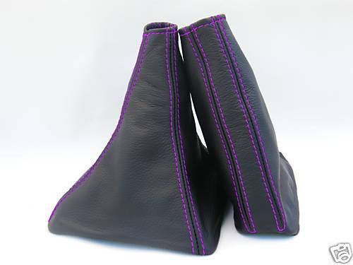 FITS NISSAN SKYLINE GTR GTS R32 LEATHER GAITERS PURPLE STITC CUSTOM NEW