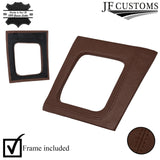 BROWN LEATHER COVERED MANUAL SHIFT SURROUND TRIM + FRAME FOR FORD MUSTANG 87-93
