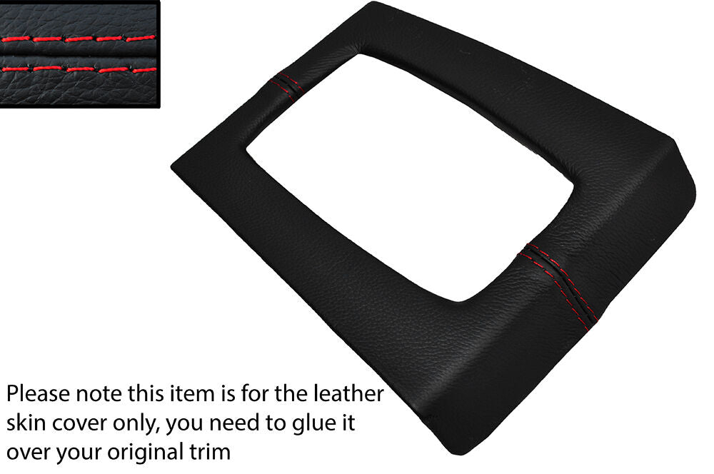 RED STITCHING GEAR SURROUND LEATHER SKIN COVER FITS MERCEDES W114 W115