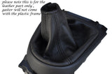 BLACK STITCH LEATHER GEAR GAITER FITS MITSUBISHI OUTLANDER 2006-2012 CUSTOM NEW