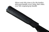 GREY STITCHING FITS CITROEN DS3 2010-2013+ LEATHER HANDBRAKE HANDLE SKIN COVER