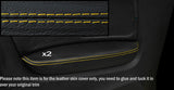 YELLOW STITCH 2X REAR DOOR ARMREST COVERS FITS AUDI A4 CABRIO CONVERTIBLE 05-09