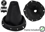 BLACK STITCH LEATHER GEAR GAITER+PLASTIC FRAME FITS PROTON GEN2 2004-2014