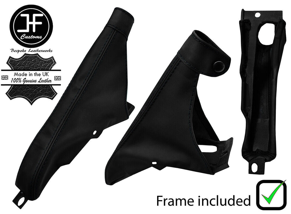 BLACK STITCH NAPPA LEATHER HANDBRAKE+PLASTIC FRAME FITS FERRARI 512 TR 92-94