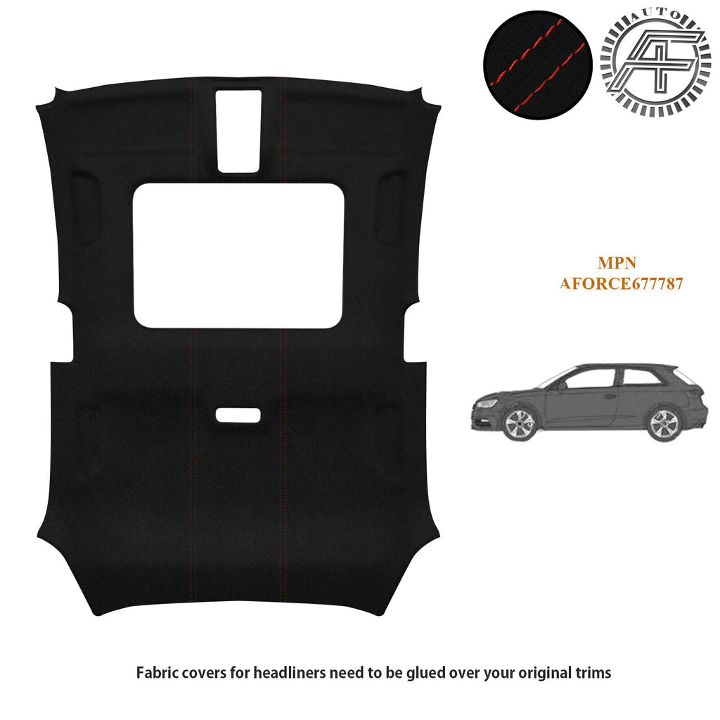 LUXE SUEDE HEADLINER  WITH SUNROOF FITS AUDI A3 D3 8V 2012–2020