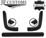 BLACK STITCH 3X FRONT DASH TRIMS LEATHER COVERS FITS JAGUAR SERIES 1 2 XJ6 XJ12