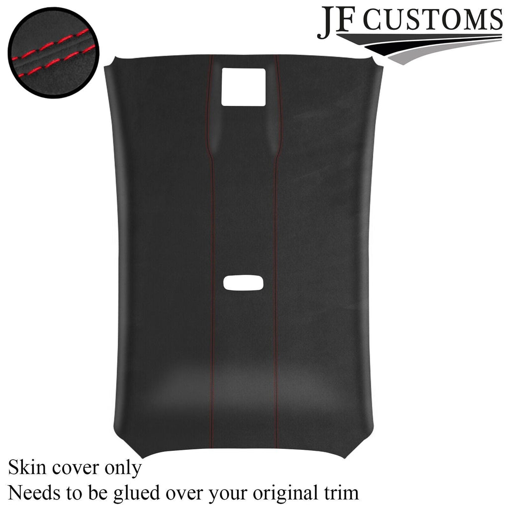 RED STITCH D GREY LUXE SUEDE HEADLINER COVER FITS FORD FIESTA MK7 13-17
