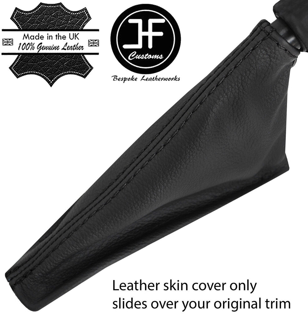 BLACK STITCH REAL LEATHER HANDBRAKE GAITER COVER FOR SUZUKI CAPPUCCINO 91-98