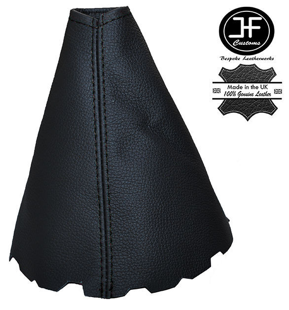 BLACK STITCH MANUAL LEATHER GEAR GAITER FITS TOYOTA COROLLA E15 E150 2007-2013