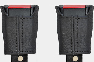 BLACK STITCH FITS LONDON TAXI LTI 2X REAR SEAT BELT STALK  COVERS CUSTOM NEW