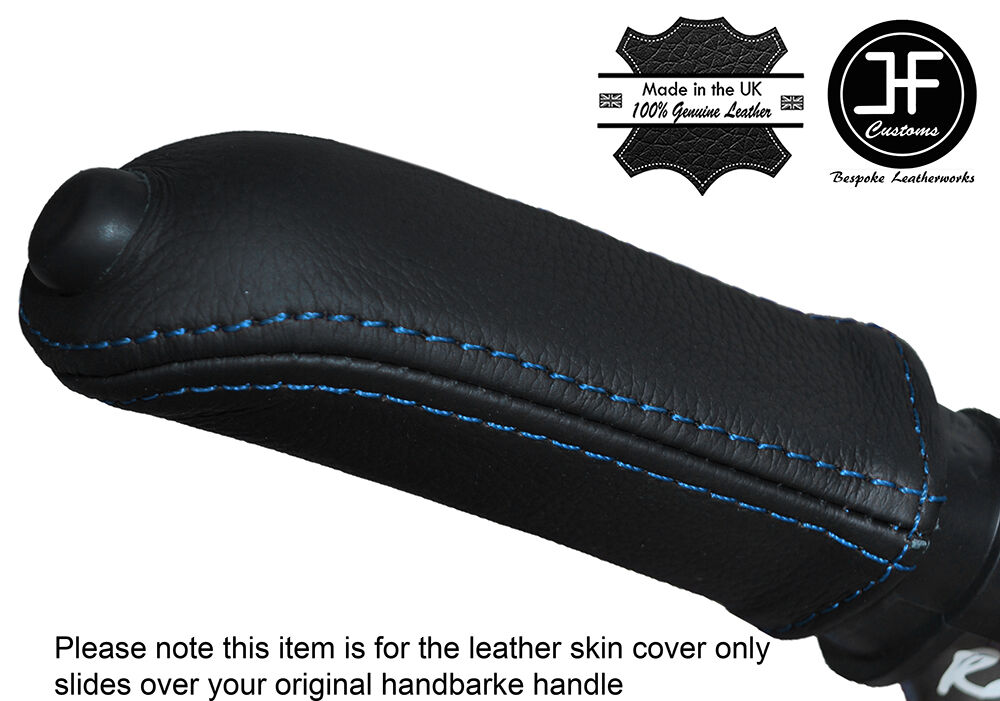 BLUE STITCHING HANDBRAKE HANDLE LEATHER COVER FITS FORD RANGER 2012-2016