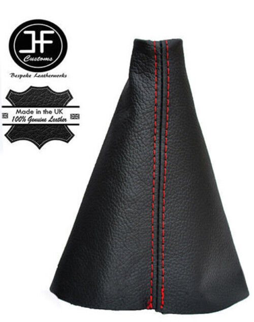 RED STITCH LEATHER GEAR GAITER FITS BMW MINI COOPER R56 R57 CLUBMAN 2007-2012