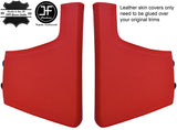 RED REAL LEATHER 2X CONSOLE SIDE TRIM COVER FOR PORSCHE BOXSTER 987 STYLE2