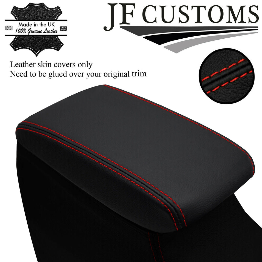 RED STITCH ITALIAN LEATHER ARMREST LID COVER FOR MITSUBISHI EVO MR 8 9 03-07