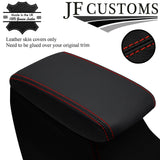 RED STITCH ITALIAN LEATHER ARMREST LID COVER FOR MITSUBISHI EVO MR 8 9 03-07