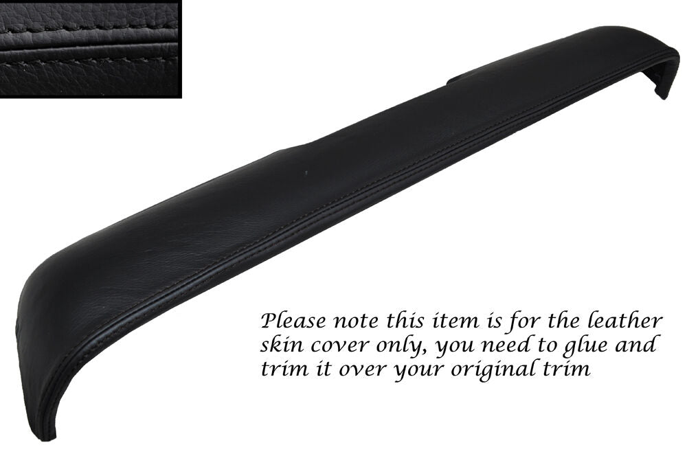 BLACK STITCHING DASH DASHBOARD POD LEATHER SKIN COVER FITS FORD CORSAIR 63-71