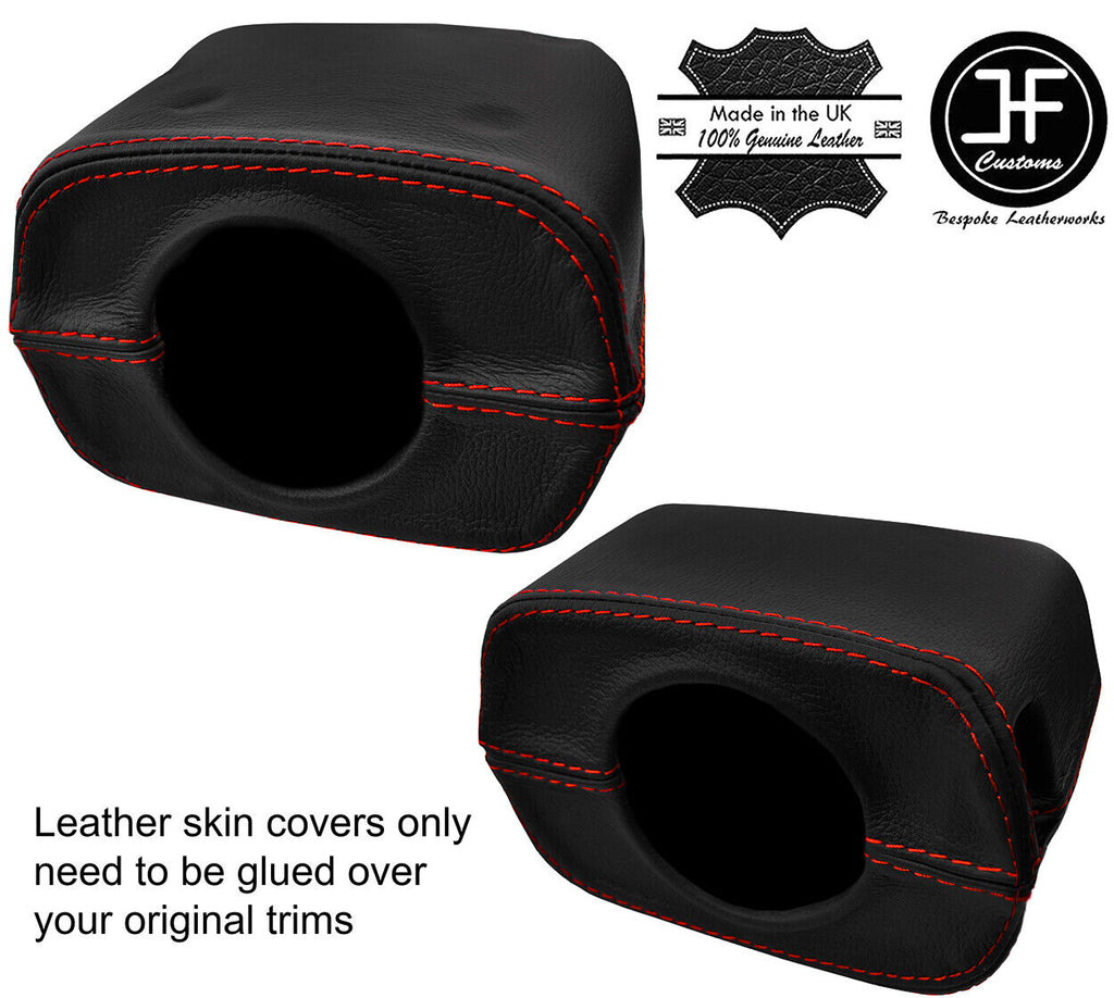 RED STITCH STEERING SHROUD COLUMN LEATHER COVER FOR MAZDA MX5 MK1 MIATA 90-97