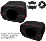 RED STITCH STEERING SHROUD COLUMN LEATHER COVER FOR MAZDA MX5 MK1 MIATA 90-97