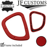 D RED LEATHER GEAR SURROUND COVER WITH PLASTIC FRAME FOR TVR CHIMAERA 92-03