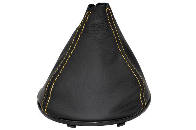 FITS PEUGEOT PARTNER 2008-2012 yellow stitching GEAR GAITER LEATHER CUSTOM NEW