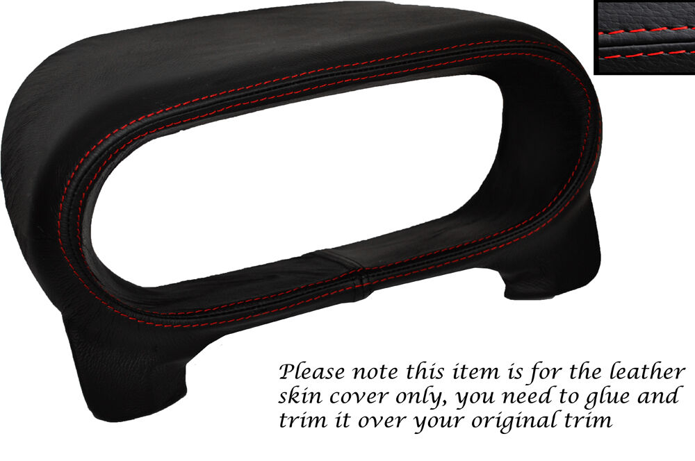 RED STITCH GAUGE HOOD SPEEDO LEATHER COVER FITS FORD FUSION 2 2002-2005