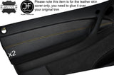 YELLOW STITCH 2X FRONT DOOR CARD TRIM LEATHER COVERS FITS PONTIAC GTO 2004-2006
