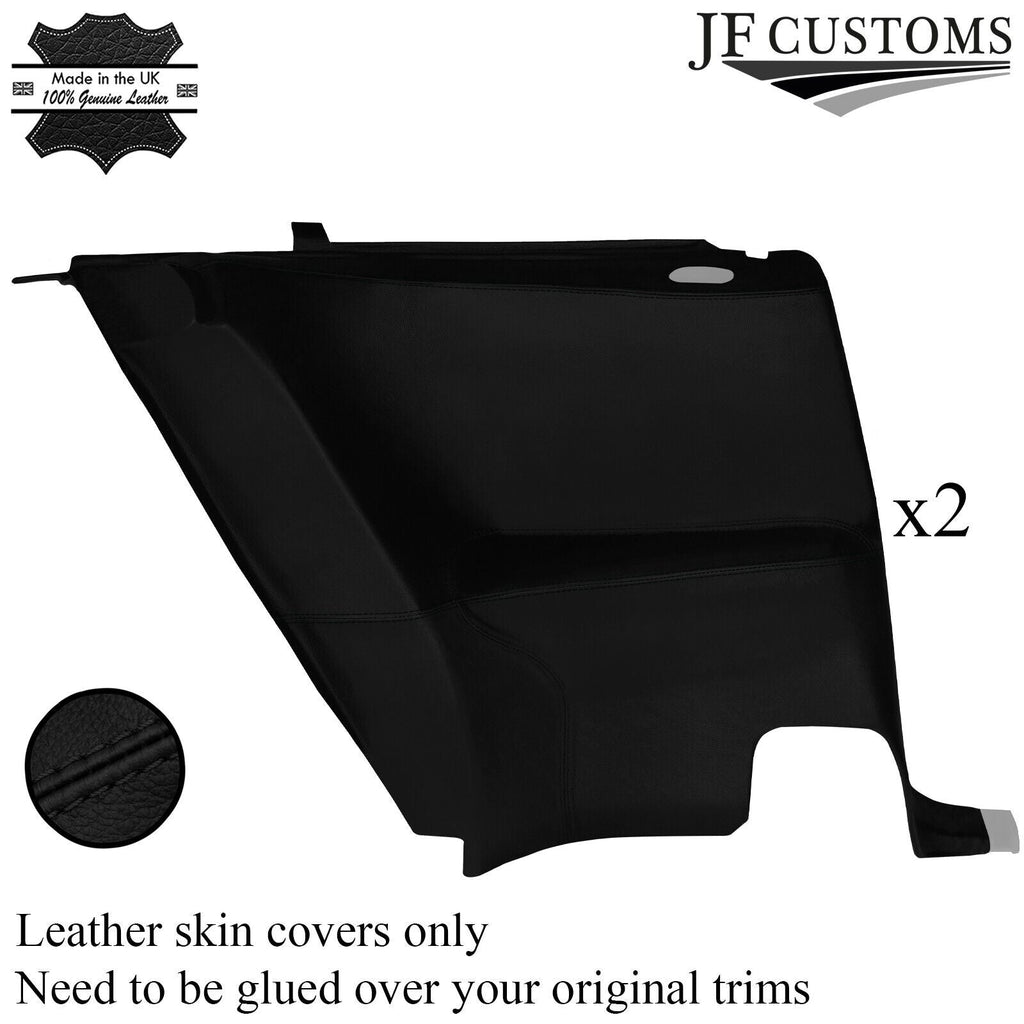 BLACK STITCH 2X REAR SIDE QUARTER TRIM LEATHER COVERS FITS FORD MUSTANG 99-04