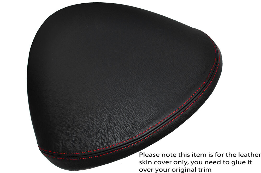 RED STITCH SPEEDO SURROUND HOOD LEATHER SKIN COVER FITS RENAULT CLIO 08-12