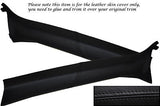 BLACK STITCH FITS RENAULT MEGANE 02-08 2X WINDSCREEN PILLAR LEATHER COVERS ONLY
