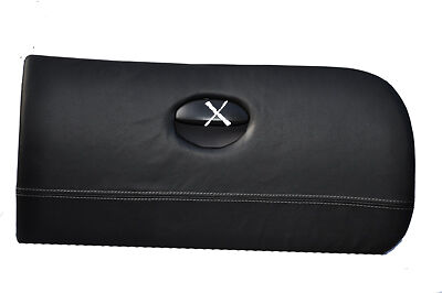 FITS PEUGEOT 206 GLOVE BOX LID COVER grey stitch BLACK SOFT LEATHER CUSTOM NEW
