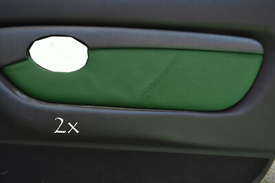 FITS MG TF MK2 00-06 2 x DOOR CARD COVERS LEATHER d green CUSTOM NEW MADE IN UK