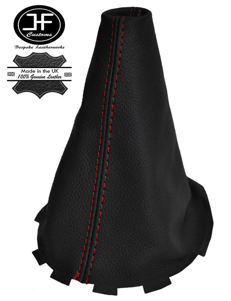 RED STITCH REAL LEATHER GEAR GAITER COVER FITS MAZDA 2 2007-2009 MANUAL