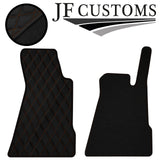 TAN DIAMOND STITCH VINYL 2X TAILORED FLOOR CARPETS FOR SMART ROADSTER 03-07 JF1