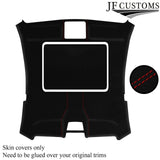 RED STITCH SUNROOF HEADLINER LUXE SUEDE COVER FOR BMW6 E63 04-10 COUPE