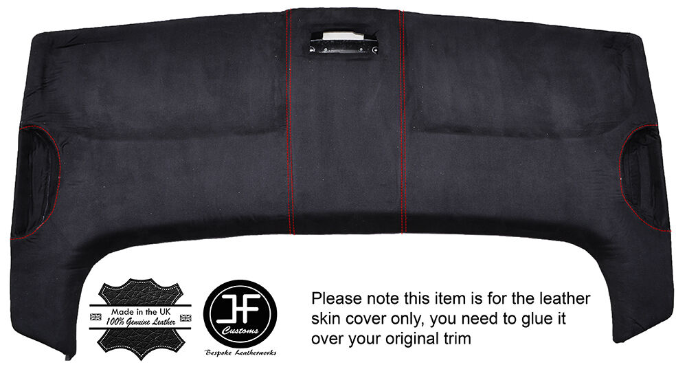 RED STITCH STORAGE ROOF HEADLINING LUXE SUEDE COVER FITS VW CADDY MK3 05-15