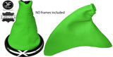 GREEN REAL LEATHER GEAR & HANDBRAKE GAITER FITS FORD FIESTA MK6 2002-2008