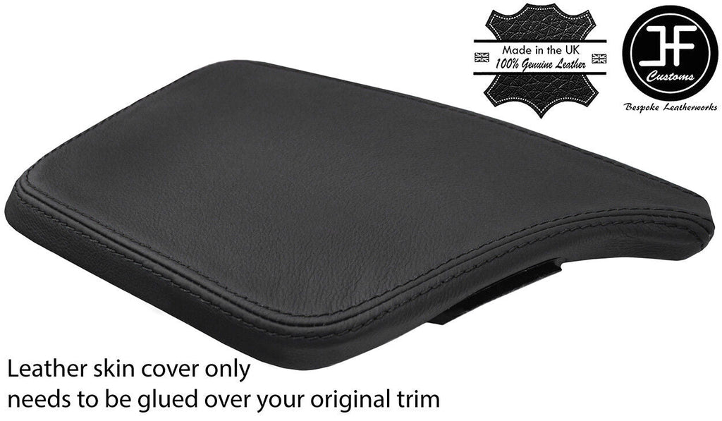 BLACK STITCHING REAL LEATHER ARMREST COVER FITS VOLVO XC90 2015-2018 CUSTOM NEW