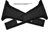 BLACK STITCH 2X LOWER B PILLAR SKIN COVER FITS VW GOLF MK2 JETTA 83-92 5 DOOR