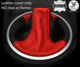 RED & BLACK REAL LEATHER MANUAL GEAR GAITER FITS HYUNDAI COUPE 2002-2008
