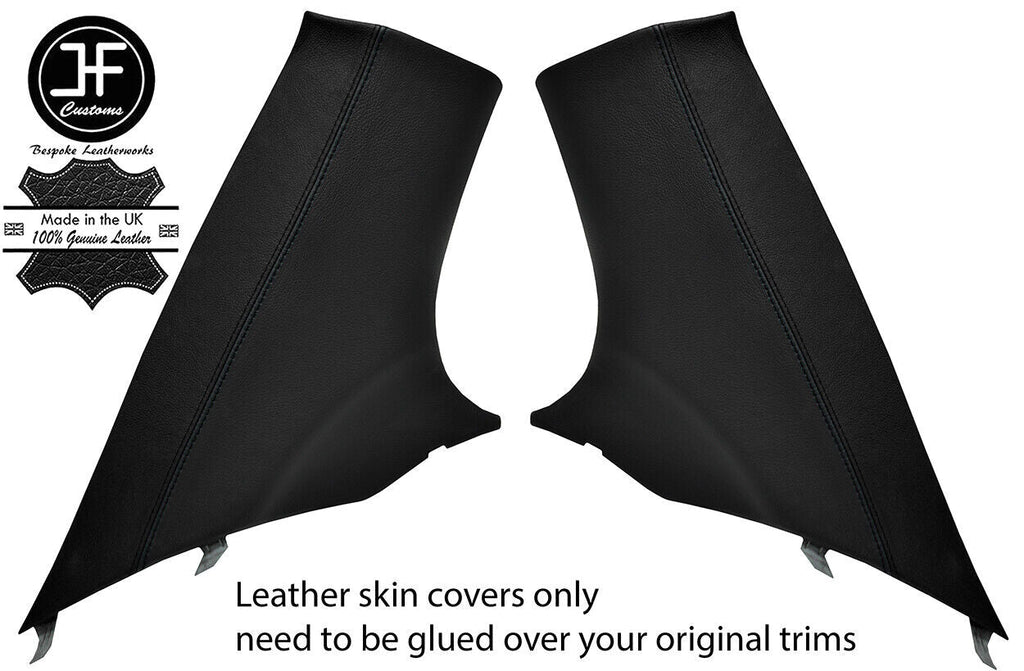 BLACK&BLACK LEATHER 2X REAR C PILLAR COVER FOR MITSUBISHI LANCER EVO 10 X 08-16