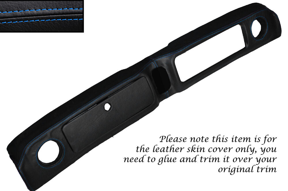 BLUE STITCH DASH DASHBOARD LEATHER COVER FITS VAUXHALL OPEL VIVA HC 1970-1979