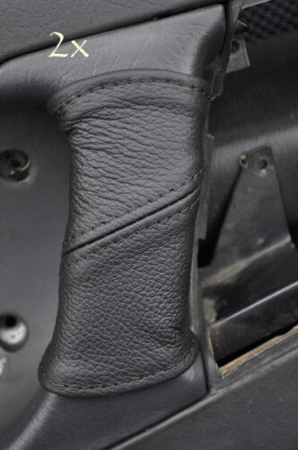 FITS LOTUS ELAN M100 2 X DOOR HANDLE COVERS black stitch CUSTOM NEW MADE IN UK