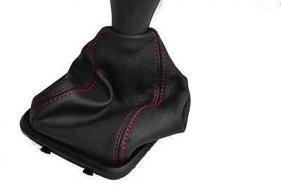 FITS MERCEDES A CLASS W169 LEATHER GEAR GAITER red stitc CUSTOM NEW MADE IN UK