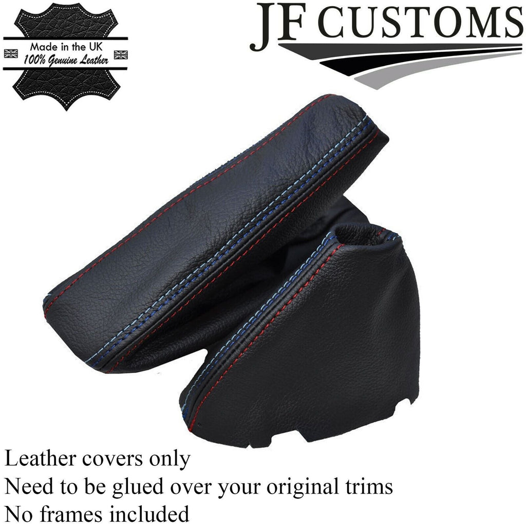 FITS BMW E90 91 92 93 AUTO AUTOMATIC LEATHER GEAR HANDBRAKE GAITER  TRI STITCH