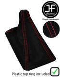 RED STITCH SUEDE GEAR GAITER WITH TOP RING FOR HONDA CIVIC 1988-1995 CUSTOM NEW
