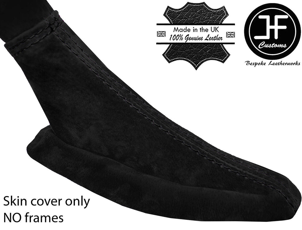 BLACK STITCH SUEDE HANDBRAKE GAITER FITS VOLVO V40 2012-2018 CUSTOM NEW